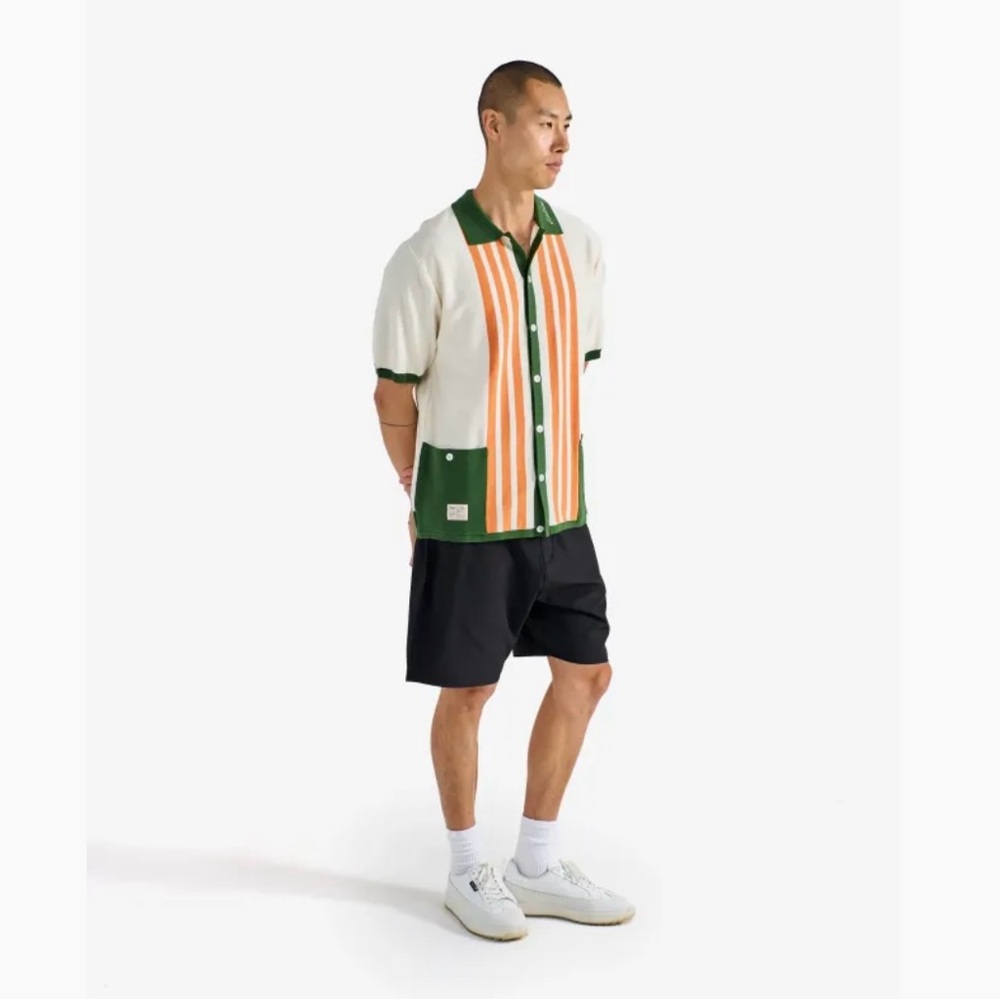 NWT Malbon Golf Gabbiano Knit Button Up Men's Shirt - Picture 4 of 15